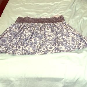 Blue sunflower short skirt